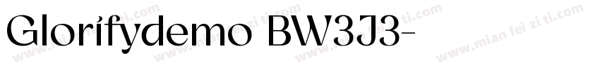 Glorifydemo BW3J3字体转换